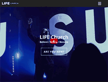 Tablet Screenshot of lifechurchhome.com